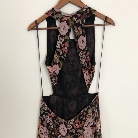 Zara - Backless Floral Maxi Dress - Picture 1 of 8